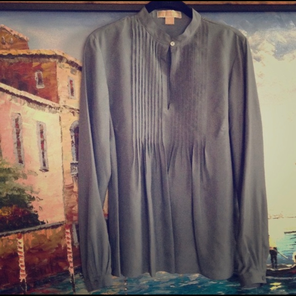 Michael kors grey silk shirt